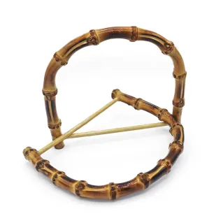 Asas de bambú carbonizado 15x13 para bolsas | Tessiland