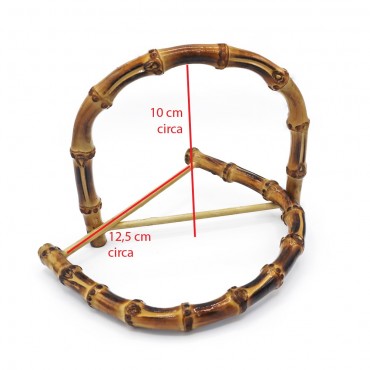 Manici Bamboo ad arco carbonizzato 15x13