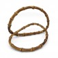Carbonized Bamboo Oval Handles 12 cm | Tessiland