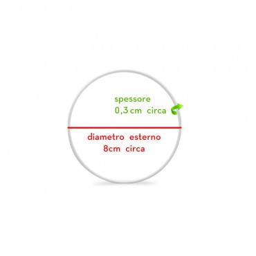 Cerchio in metallo smaltato per acchiappasogni e creazioni handmade