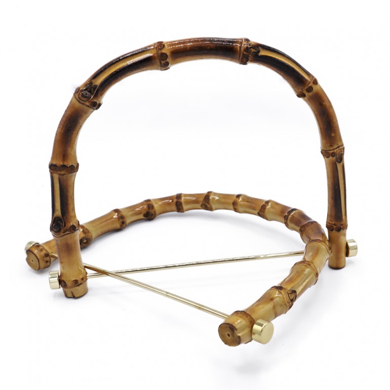 Manici Bamboo ad arco carbonizzati con asta in metallo