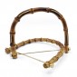 Manici Bamboo ad arco carbonizzati con asta in metallo