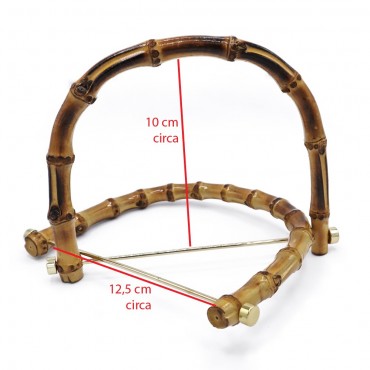 Manici Bamboo ad arco carbonizzati con asta in metallo
