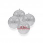 Pallina in plastica trasparente con appendino apribile per decorazioni handmade
