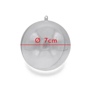 Boule en plastique transparent avec crochet ouvrable Trasparente