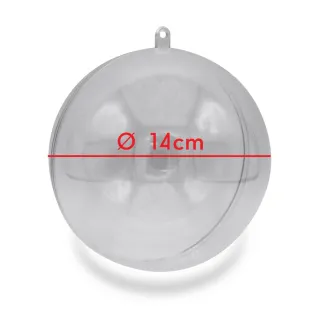 Boule en plastique transparent avec crochet ouvrable Trasparente