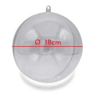 Bola de plástico transparente con gancho abrible Trasparente