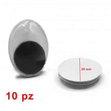 Occhi mobili ovali per amigurumi e peluche 