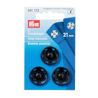 Botones automáticos a presión Prym Clips Negro
