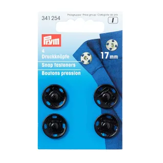 Boutons automatiques à pression Prym Clips Noir