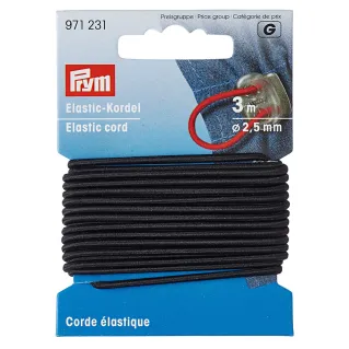 Cordon élastique doux pour bijoux et couture créative 3m Noir