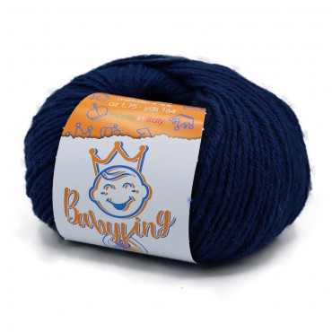 Baby King misto lana lurex gomitolo 50g Blu