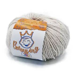 Baby King mezcla de lana lurex ovillo 50g Ecrù