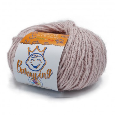 Baby King misto lana lurex gomitolo 50g Cipria