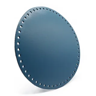 23cm Round Bag Bottom in Eco-Leather Made in Italy Avio