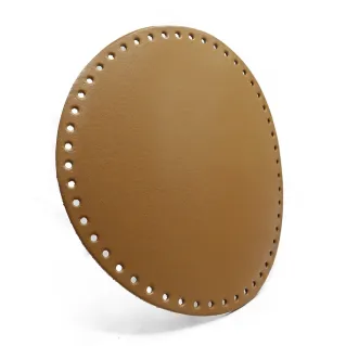 23cm Round Bag Bottom in Eco-Leather Made in Italy Beige