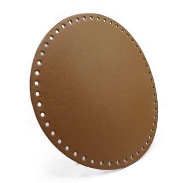 Fondo borsa 23cm circolare in ecopelle made in Italy Cuoio