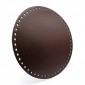 Round bag bottom 23 cm for crochet bags in Brown eco-leather | Tessiland