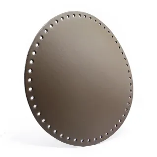 23cm Round Bag Bottom in Eco-Leather Made in Italy Tortora