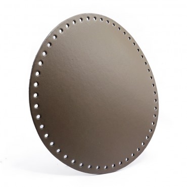 Fondo borsa circolare in ecopelle made in Italy Tortora