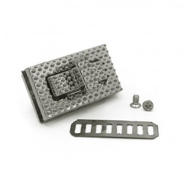 Chiusura a girello Thorn 40x22mm per borse Argento