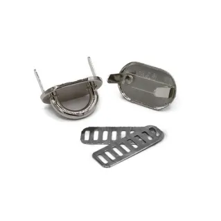 Oval Connectors for Attaching Handles and Straps Argento