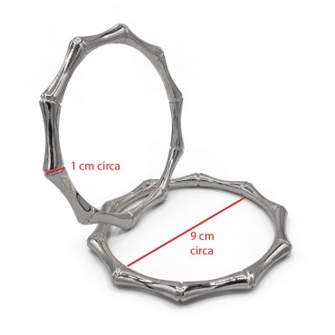 Metal Handle Bracelet Deca Silver