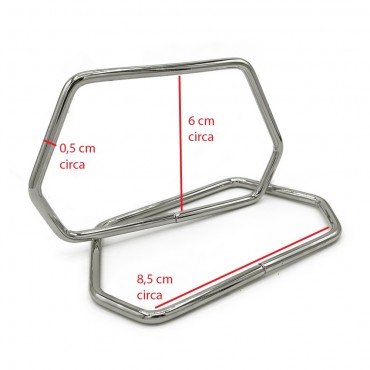 Anses en Métal Hegaxonale Argent