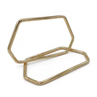 Poignées en métal hexagonales pour sacs et pochettes Oro