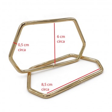 Manici Metallo Esagonale Oro