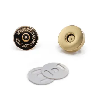 Botón magnético Basic cierre para bolsas con aletas 18mm Oro