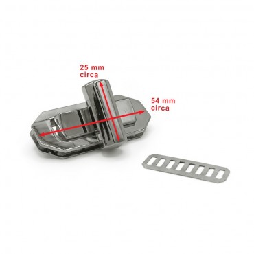 Chiusura a Girello Ottagono 54x25 Argento