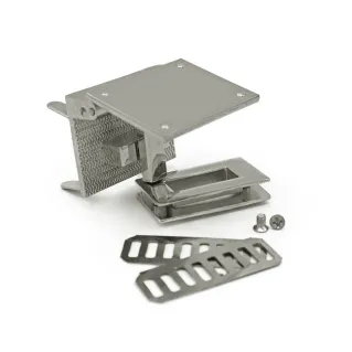 Fermeture tournante Ghost à encastrer 33x27mm pour sacs Argento