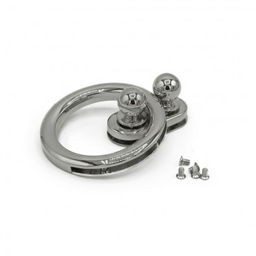 Fermeture à bouton Circle diamètre 65 Argent