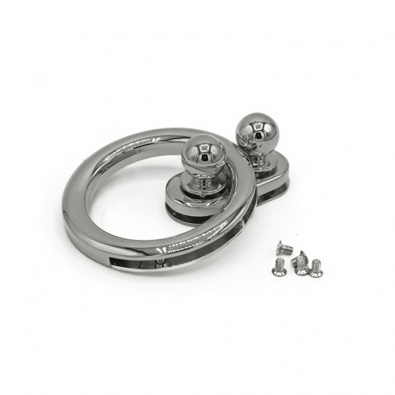 Fermeture à bouton Circle diamètre 65 Argent