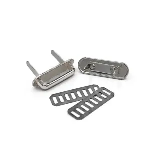 Pontents avec plaque ovale pour appliquer poignées et des courroies Argento