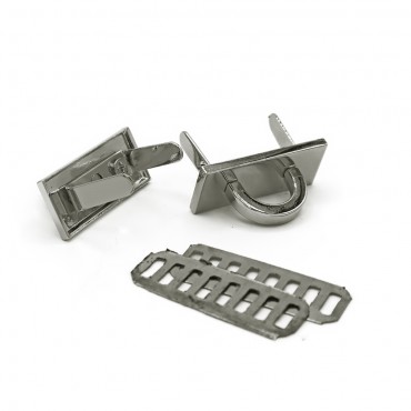 Ponticelli con placca rettangolare per borse handmade