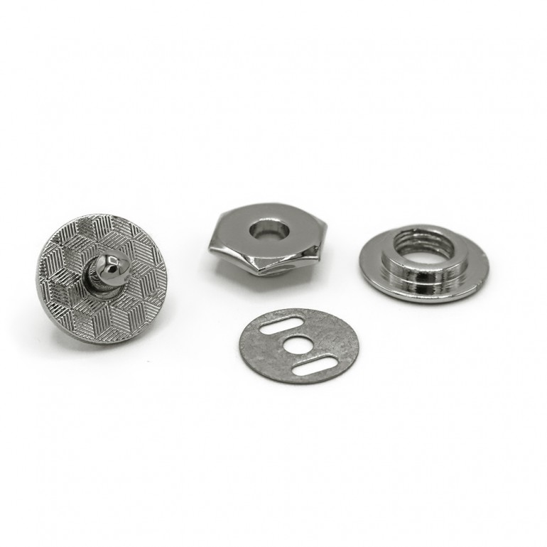 Botón magnético Héxagono Plata mm20 | Tessiland