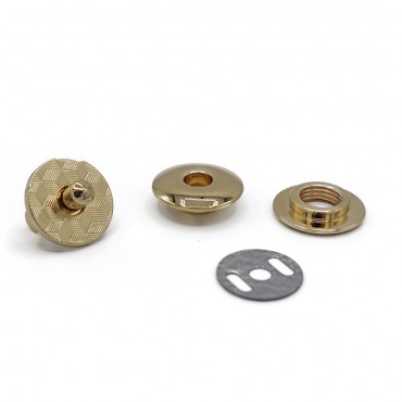 Bottone magnetico Disco chiusura per borse con alette Oro