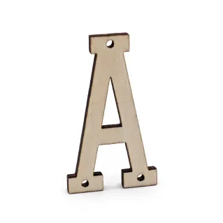 Lettre en Bois à Coudre 46 mm | Tessiland