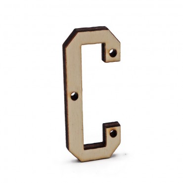 Lettera in legno Collage C