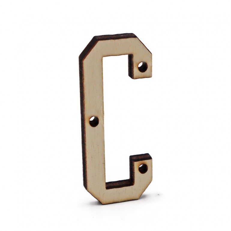 Lettera in legno Collage C
