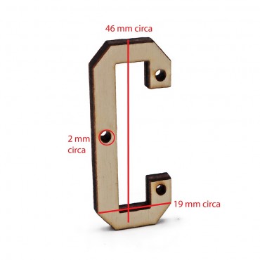 Lettera in legno Collage C