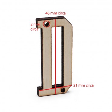 Lettera in legno Collage D