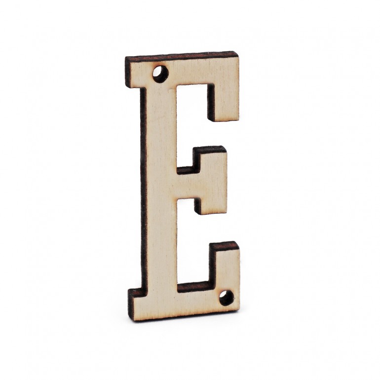 Lettera in legno Collage E
