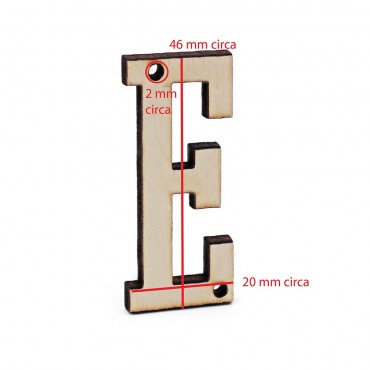 Lettera in legno Collage E