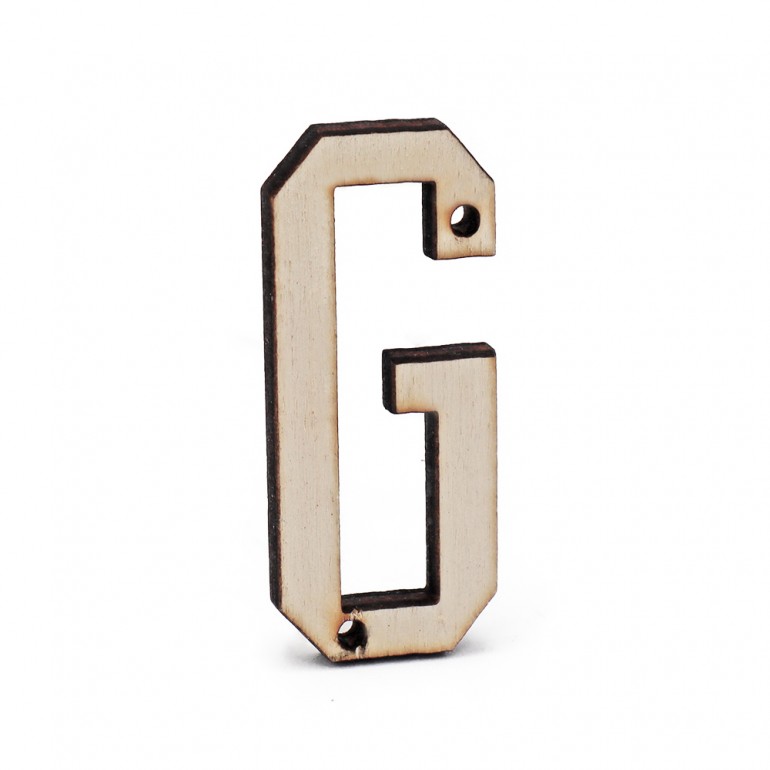 Lettera in legno Collage G
