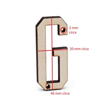 Lettera in legno Collage G