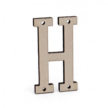 Lettera in legno Collage H