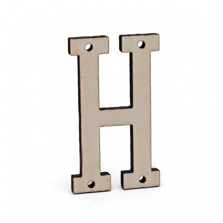 Lettera in legno Collage H